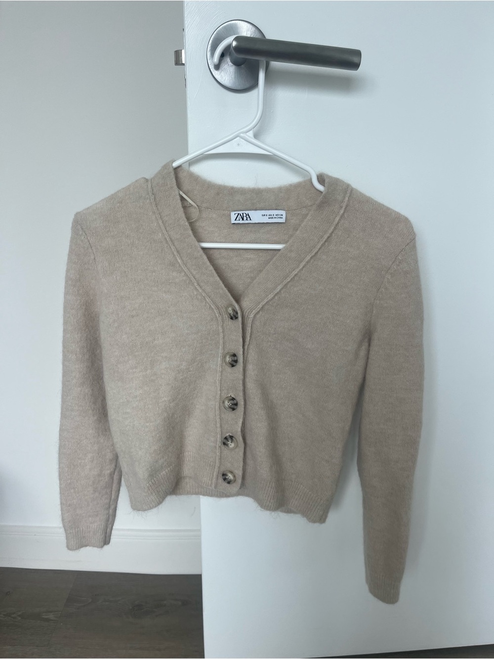 Zara small beige cardigan